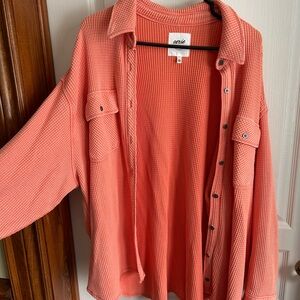Orange Button Up - Aerie - Size L